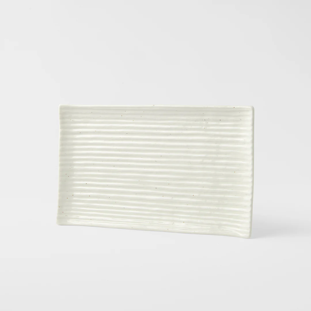 Sushi Plate White Contour Glaze 24cm - Image 4