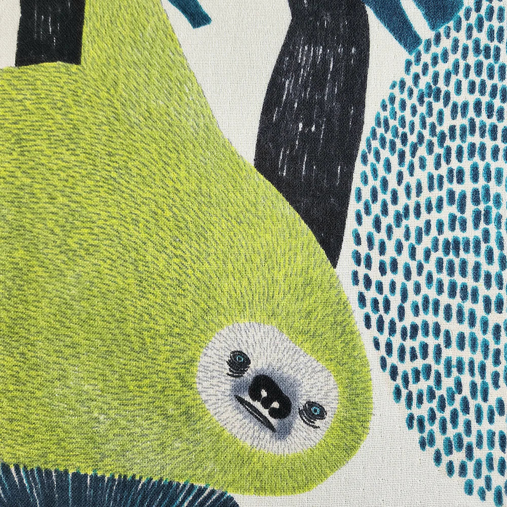 Tea Towel: Sloth The job called Namakeru/Green 45x70cm - Image 2