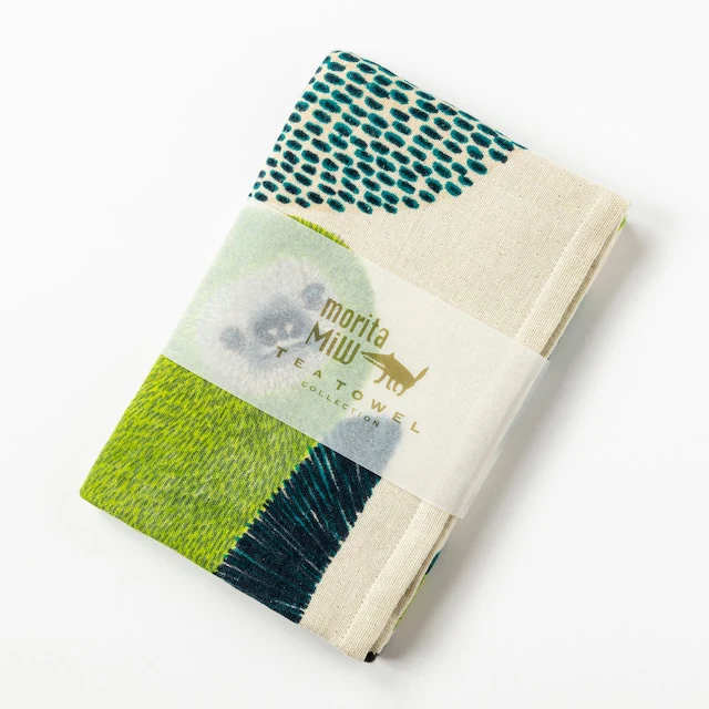 Tea Towel: Sloth The job called Namakeru/Green 45x70cm - Image 3