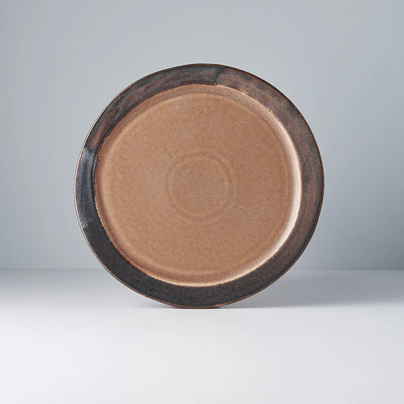 Toffee Dinner Plate with Raised Edge 25cm