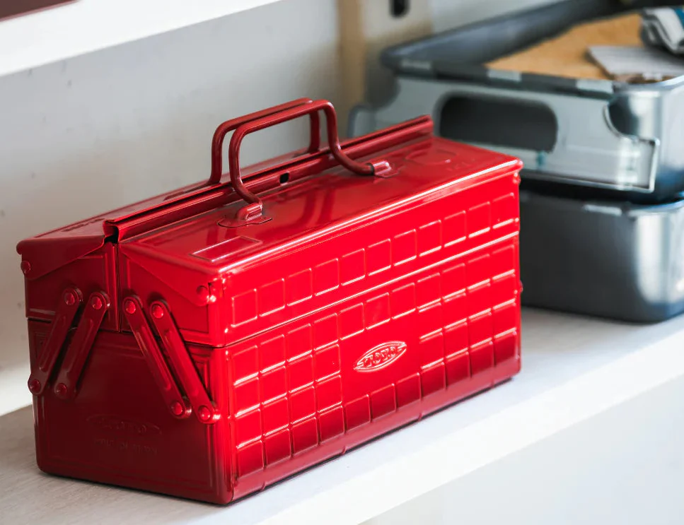 Toyo Steel Cantilever Toolbox ST-350 Red - Image 2