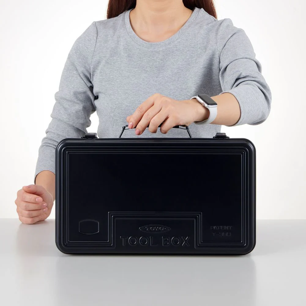 Toyo Steel Trunk Shape Toolbox T-360 Black - Image 5