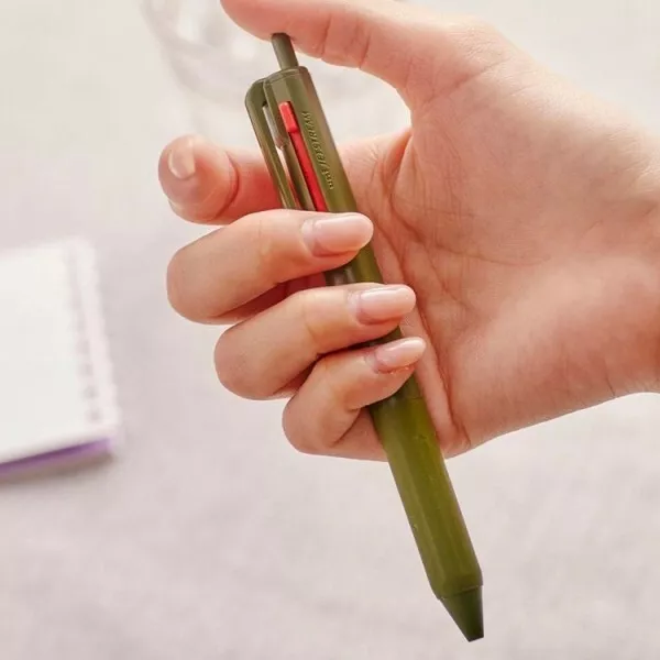 Uni Jetstream 3-colours 0.7mm Gel Pen - Dark Olive - Image 2